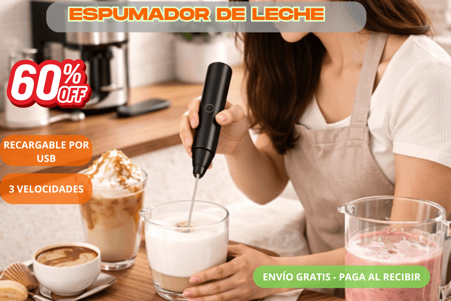 Espumador de Leche 3 Modos