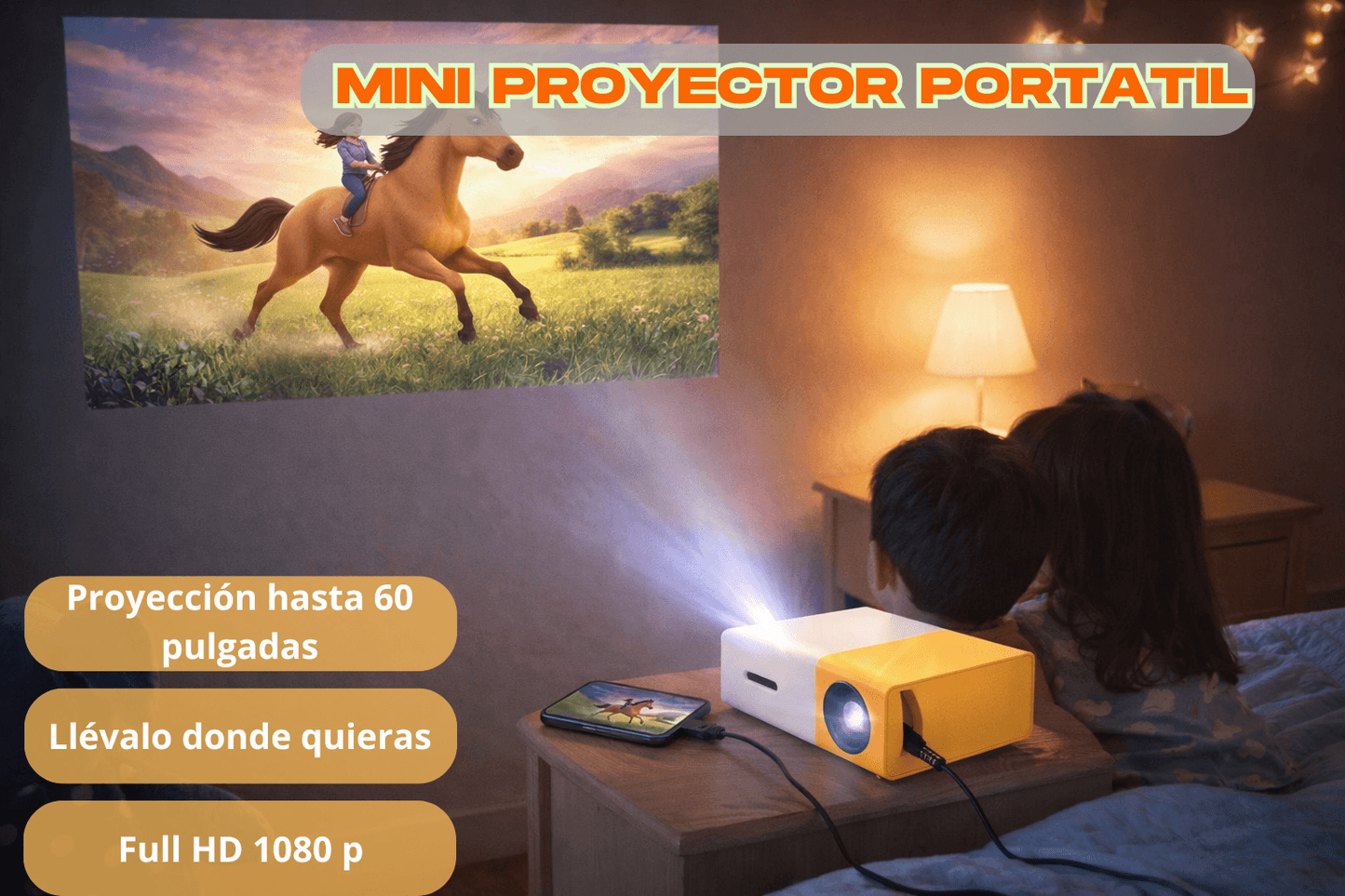 Mini Proyector Led Portatil