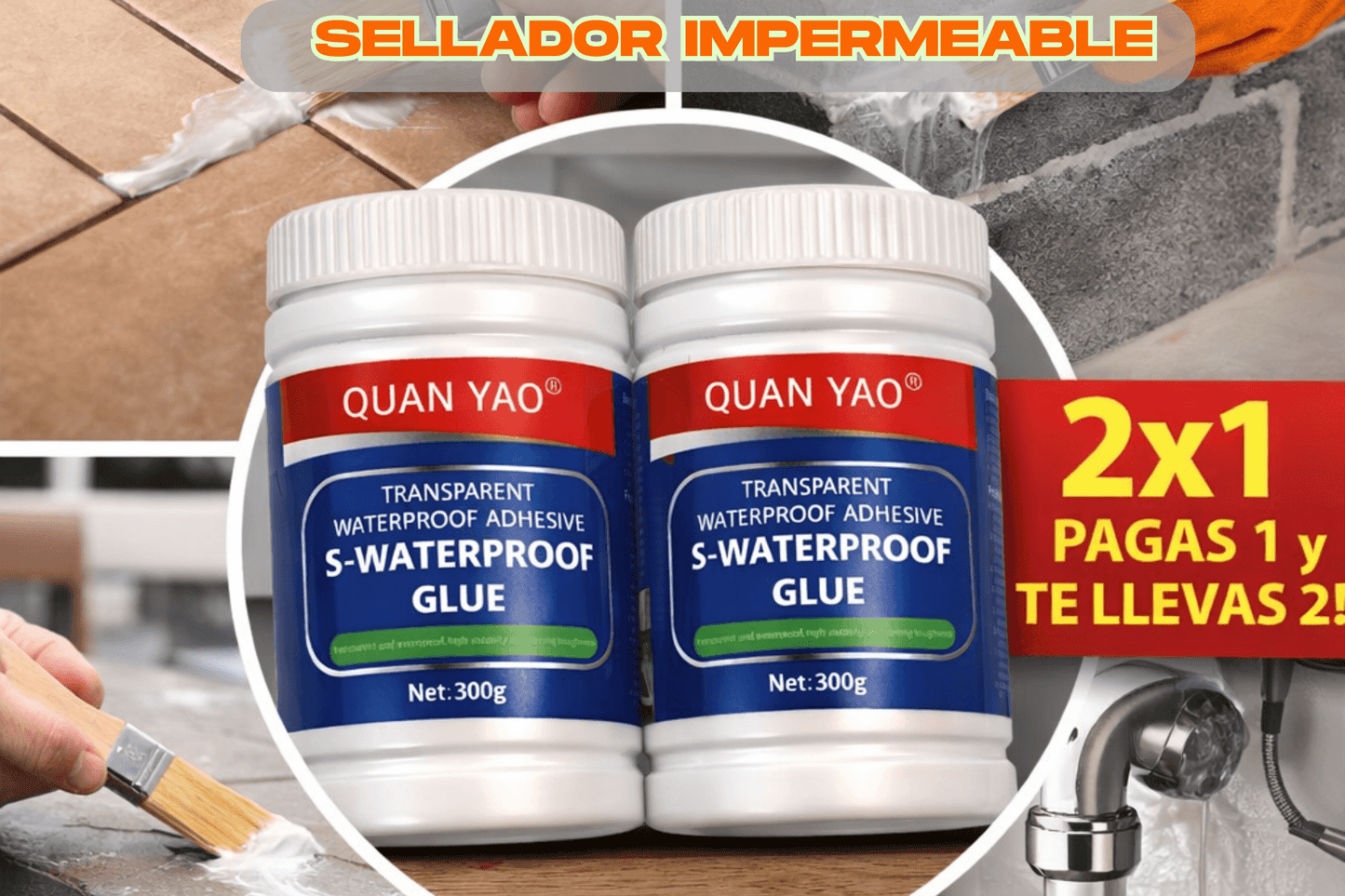 PACK2 SELLADOR IMPERMEABLE 300G