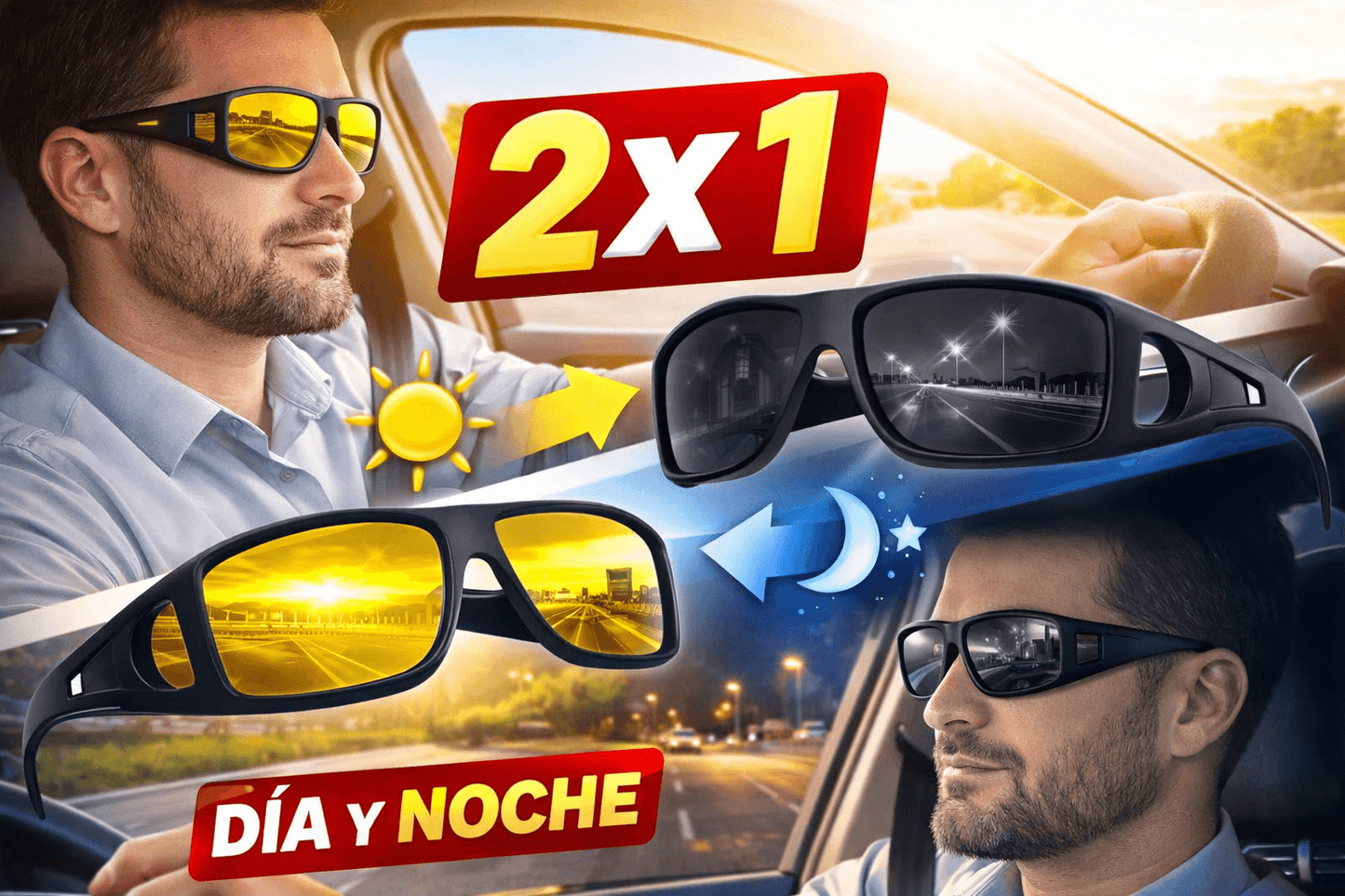 Gafas De Conducion 2x1 Dia Y Noche